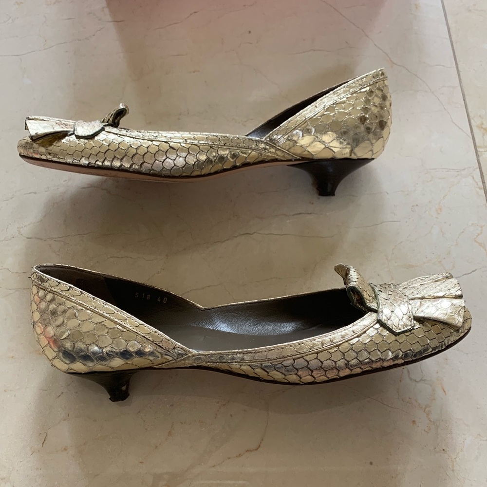 Valentino Python Kitten Heels Sz 10 with Box